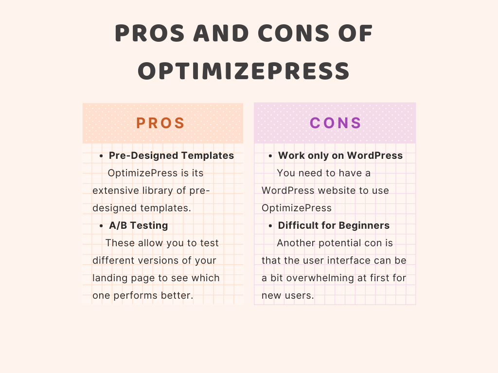 Pros and Cons of OptimizePress