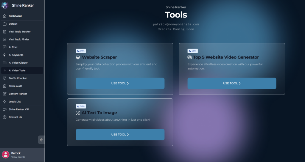 Shineranker AI Video tools